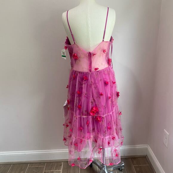 Dress the Population Pink Floral Midi Dress - Picture 10 of 13